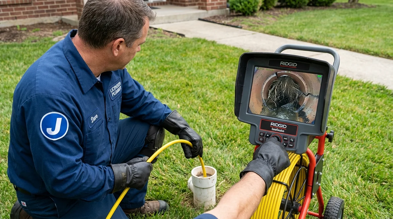 Sewer camera inspection being performed by Johns Plumbing LLC in Penitas